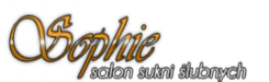 Logo firmy Sophie Suknie Ślubne, png, czarny, pomarańcz, biały